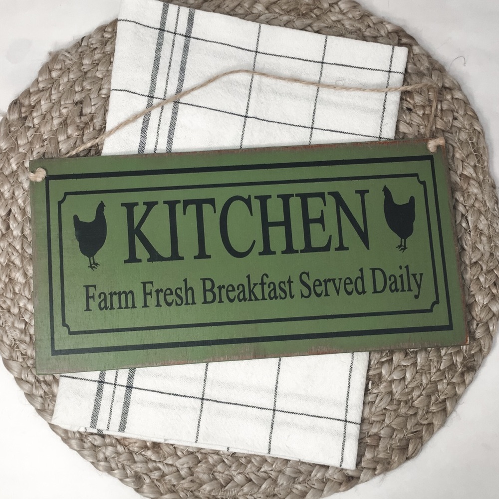 🛒2/$30!🛒   KITCHEN HANDMADE PAINTED WOOD SIGN - Picture 2 of 5
